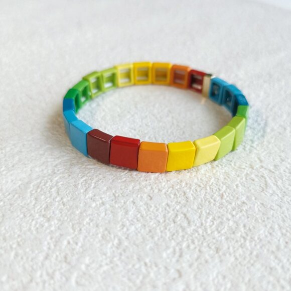 Roxanne Assoulin Somewhere Over The Brite Side Gold Colorful Bracelet - Picture 1 of 3
